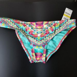 BAR III - cheeky hipster teal print sz Medium